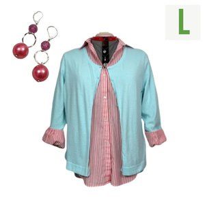 Outfit Vintage Pink Button-up Cardigan